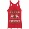 Women’s Lost Gods Ugly Christmas Reindeer Racerback Tank Top