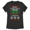 Women’s Lost Gods Ugly Sweater Christmas Cheers T-Shirt