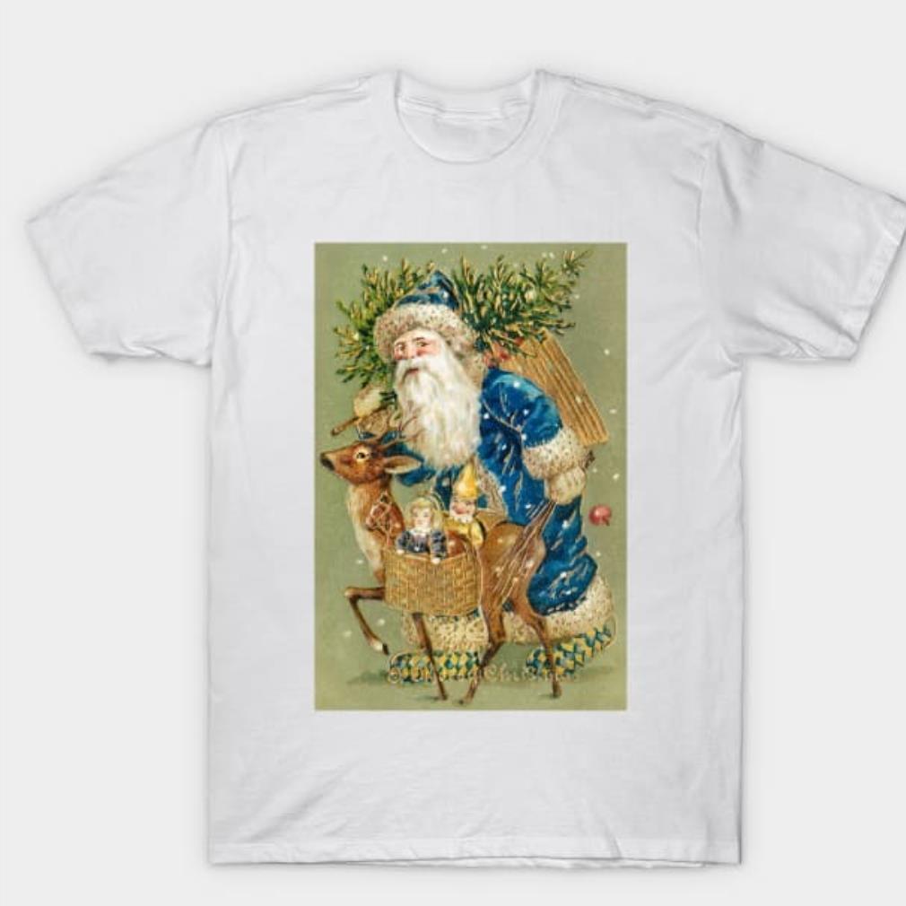 A Merry Christmas with Santa and Reindeer shirt A Merry Christmas with Santa and Reindeer shirt