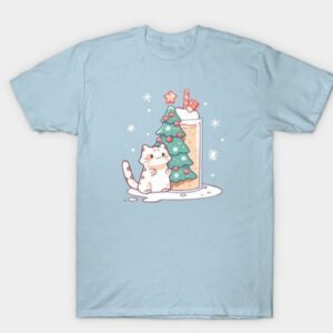 A kitten and festive drink shirt