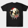 Christmas dog white Pitbull shirt