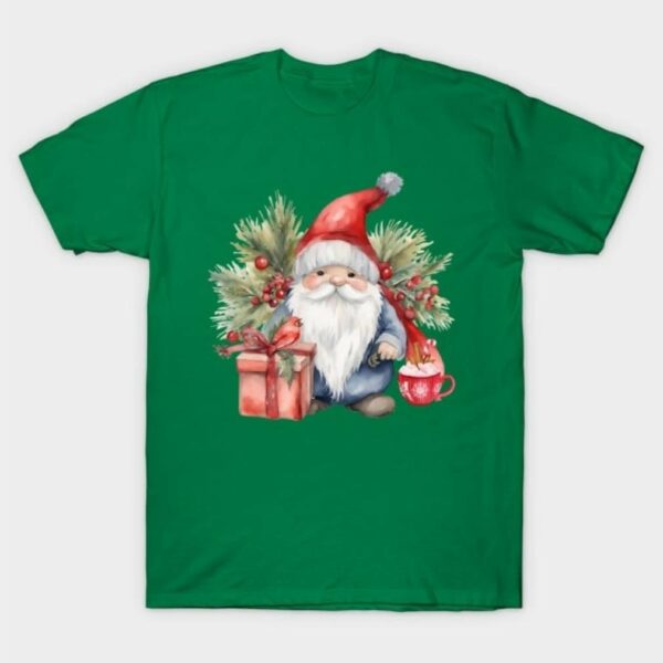 Cute Christmas Gnome watercolor shirt