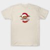 Cute dog with Christmas hat and candy cane shirt