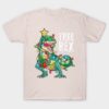 Dinosaur Christmas tree rex pajamas lights shirt