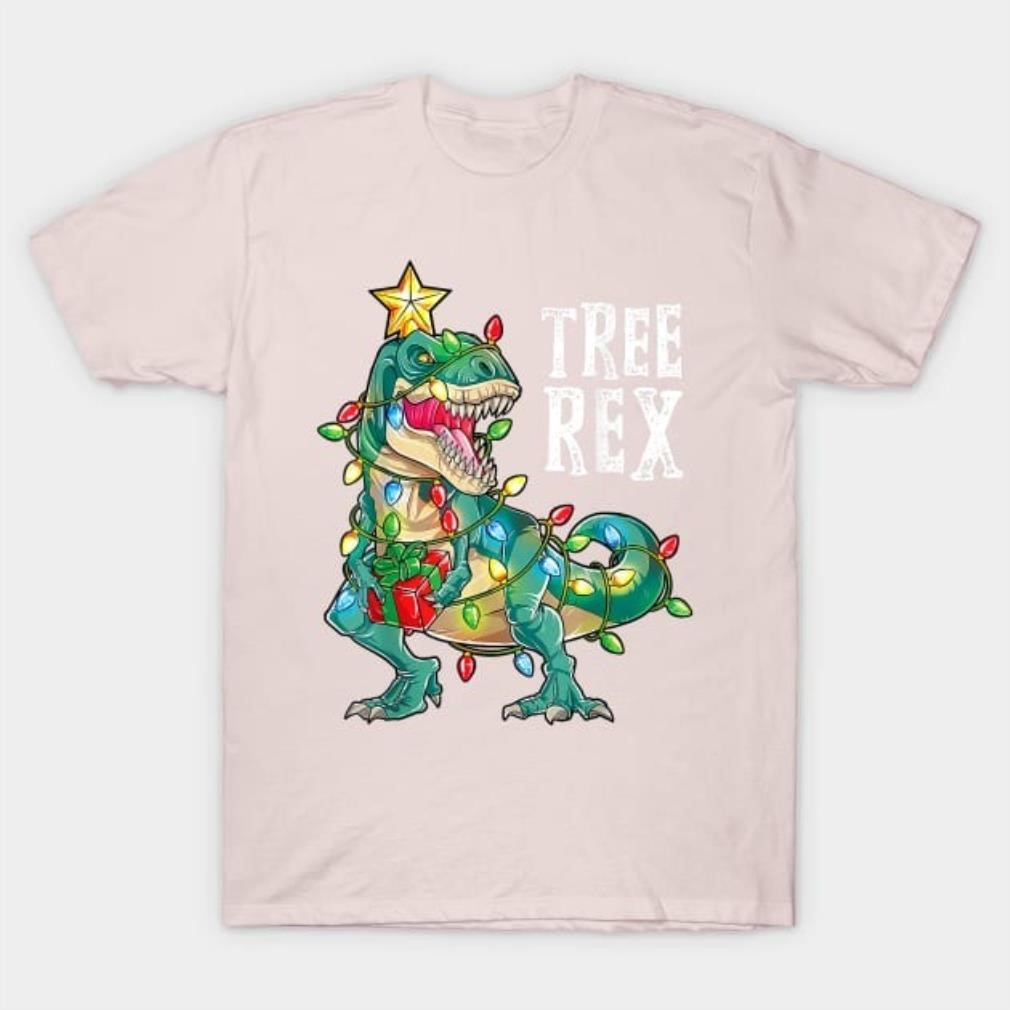 Dinosaur Christmas tree rex pajamas lights shirt Dinosaur Christmas tree rex pajamas lights shirt