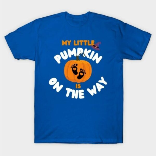 Halloween pregnancy maternity baby feet pumpkin shirt