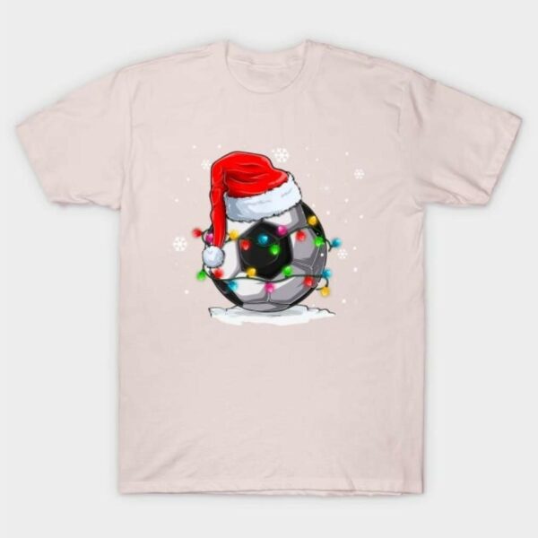Soccer football Christmas Santa hat soccer shirt