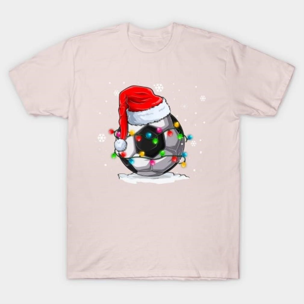 Soccer football Christmas Santa hat soccer shirt Soccer football Christmas Santa hat soccer shirt
