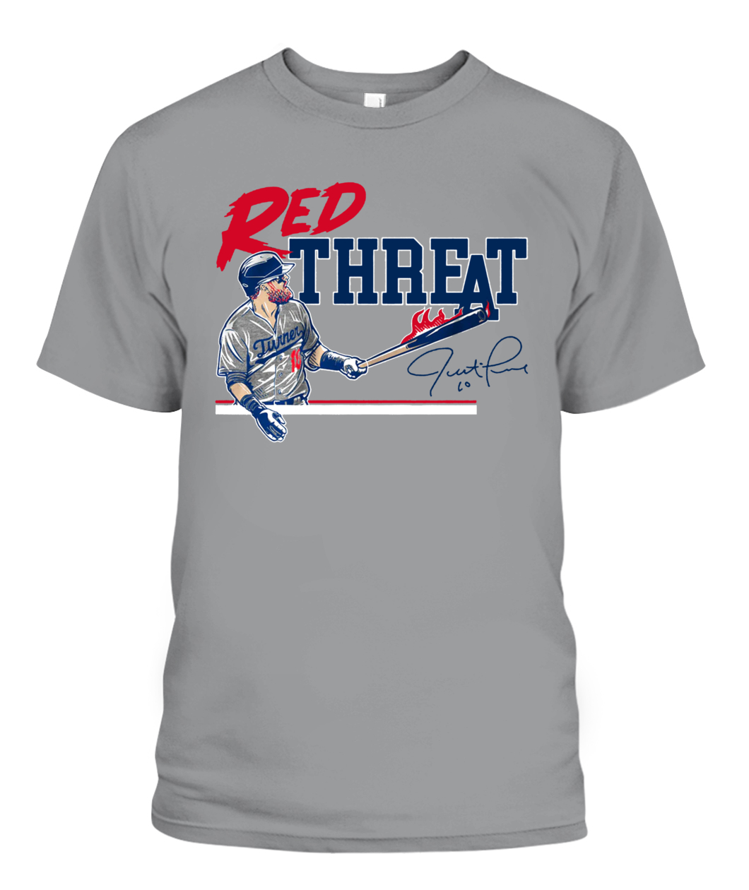 THE RED THREAT SHIRT Justin Turner, Los Angeles Dodgers THE RED THREAT SHIRT Justin Turner, Los Angeles Dodgers