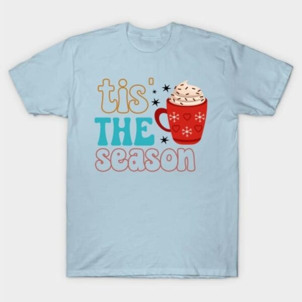 Tis the season hot chocolate retro Christmas shirt