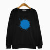 Color Blue Paint Spill Sweatshirt