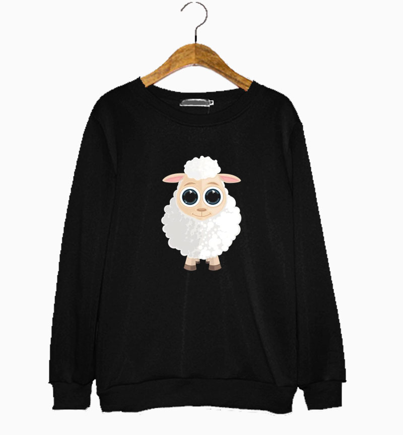 Cute White Black Sheep Sweatshirt Cute White Black Sheep Sweatshirt