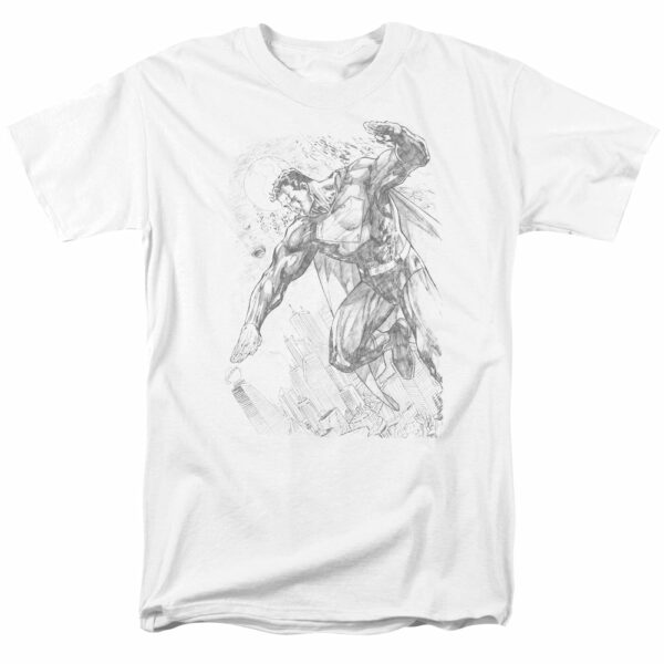 Superman – Pencil Sketch City to Space