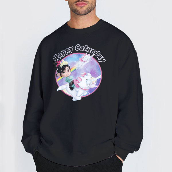 Vanellope Rainbow Galaxy Caturday Sweatshirt Vanellope Rainbow Galaxy Caturday Sweatshirt