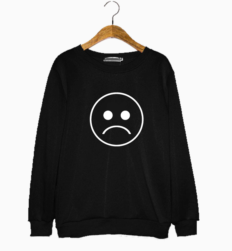 Vintage Emoticon Sad Face Sweatshirt Vintage Emoticon Sad Face Sweatshirt