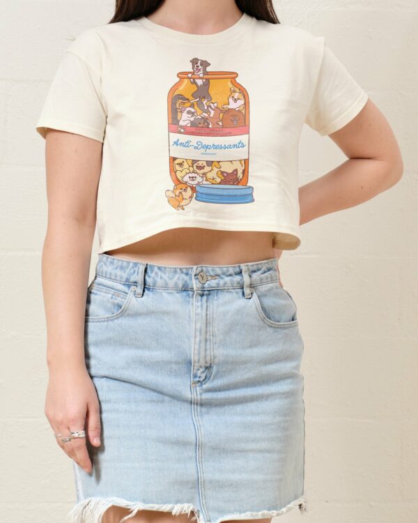 Anti-Depressants Dog Edition Crop Tee