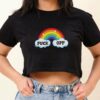 Fk Off Rainbow Crop Tee