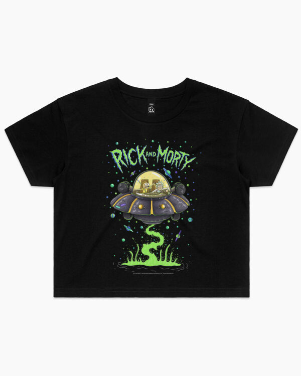 Rick and Morty Ship Crop Tee