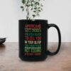 Americans We’Ll Cross A Frozen River To Kill You In Your Sleep On Christmas Mug