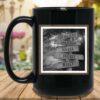 Autumn Road B&W Personalized Multi-Names Directional Sign Mug