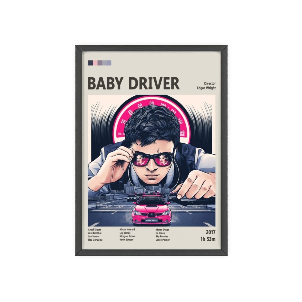 Baby Driver Minimalist Movie Poster – Iconic Heist Film Art Print Baby Driver Minimalist Movie Poster – Iconic Heist Film Art Print
