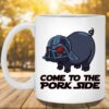Come To The Pork Side Red Eyes White Coffee Mugs