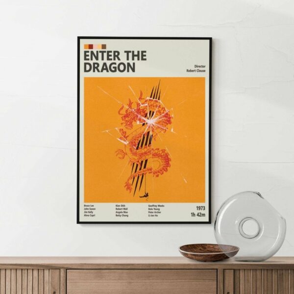 Enter the Dragon Movie Poster – Bruce Lee’s Martial Arts Classic Art Print