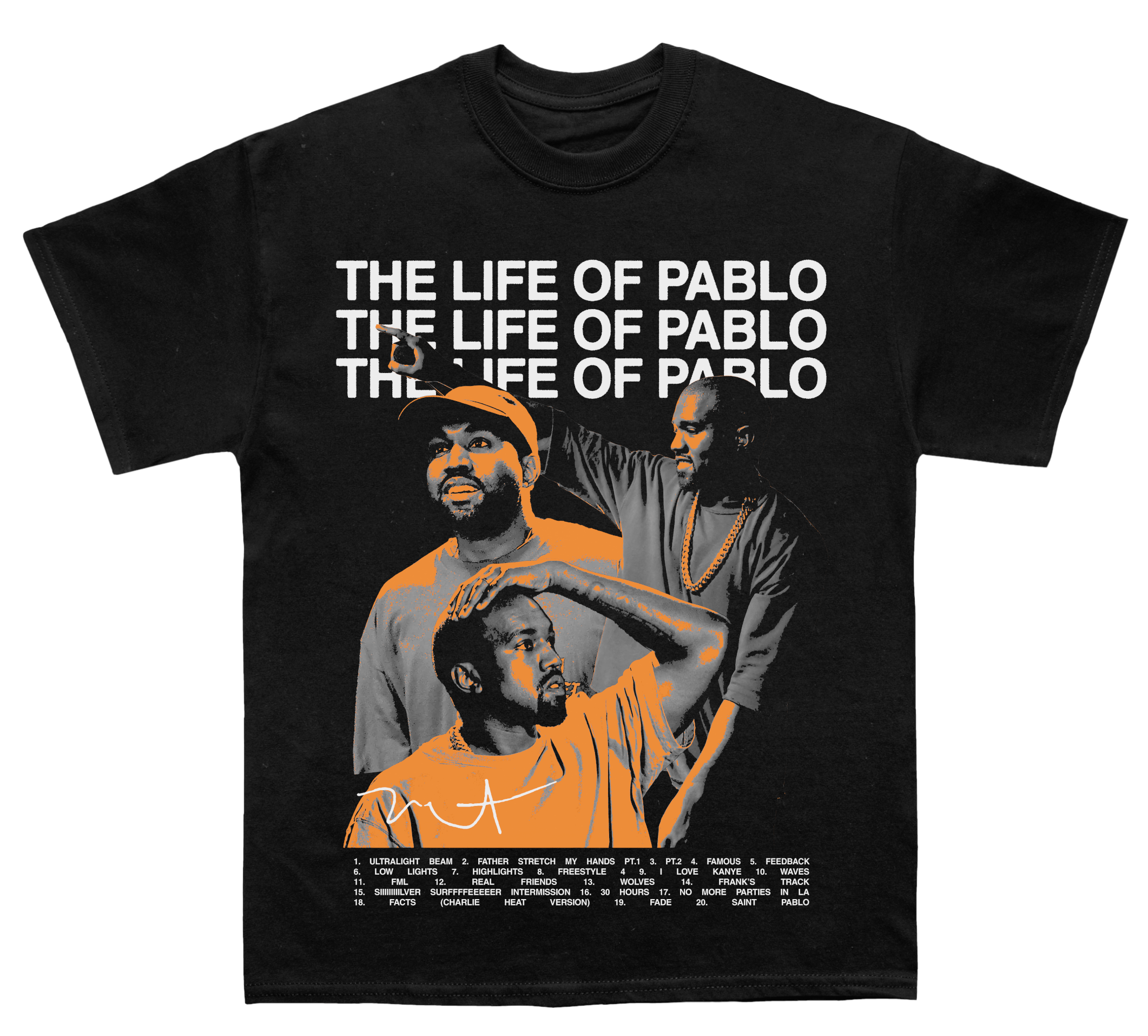 Kanye Life Of Pablo Album T-shirt Kanye Life Of Pablo Album T-shirt