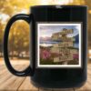 Mountains Lake Field Of Wildflowers v1 Personalized Multi-Names Directional Sign Mug