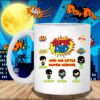 Super Dad And His Little Super Heroes Custom Personalized Coffee Mug