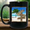 Tropical Beach v1 Personalized Multi-Names Directional Sign Mug