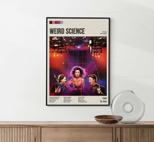 Weird Science 80s Movie Poster – Retro Sci-Fi Comedy Art Print
