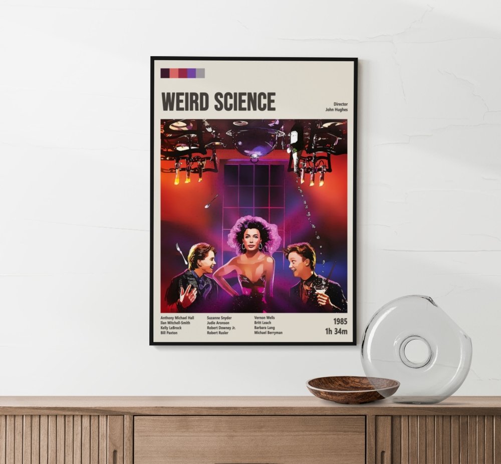 Weird Science 80s Movie Poster – Retro Sci-Fi Comedy Art Print Weird Science 80s Movie Poster – Retro Sci-Fi Comedy Art Print