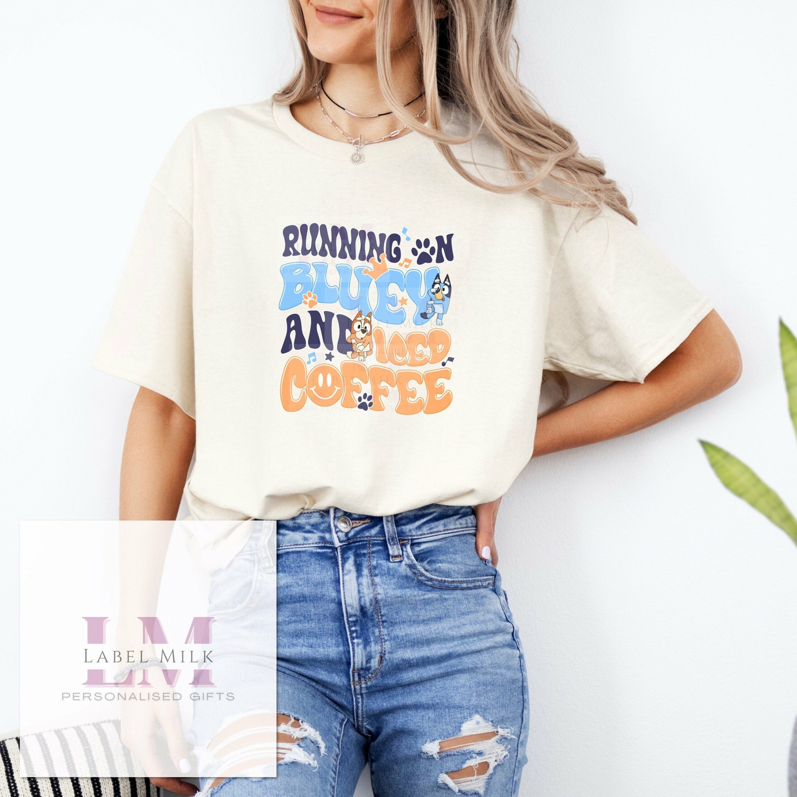 Bluey & Iced Coffee T-Shirt Bluey & Iced Coffee T-Shirt