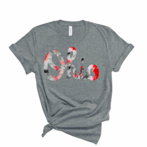 Cursive Ohio Tie Dye Print 1 Bella Canvas Tee