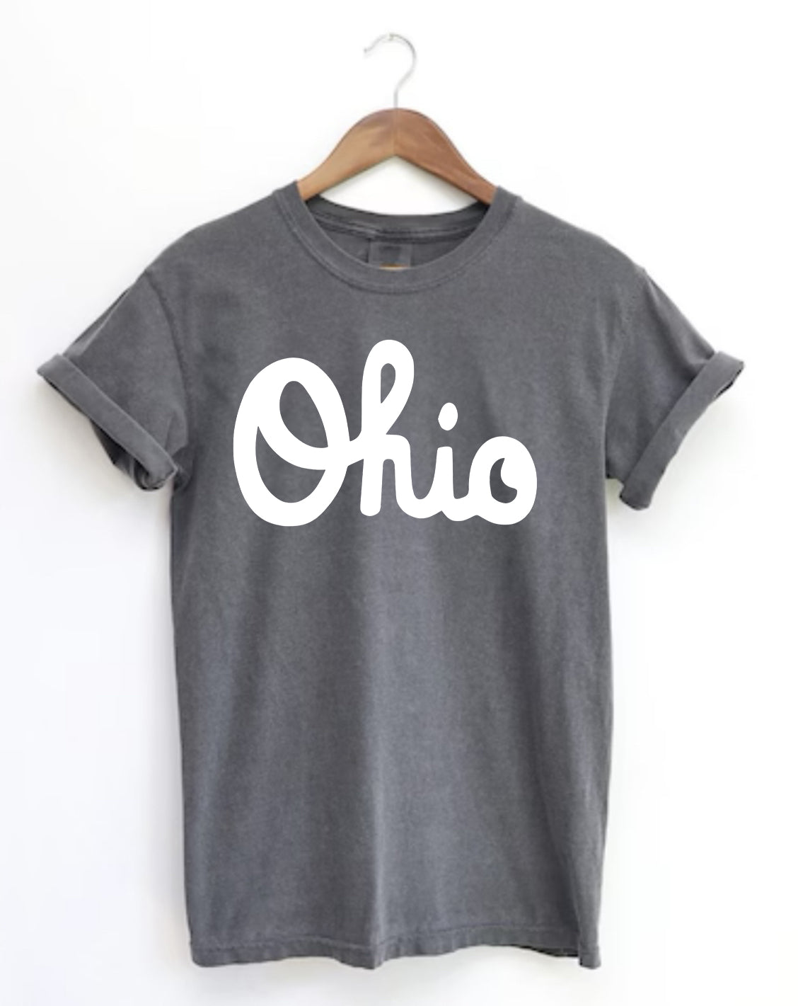 Cursive Ohio on Premium Comfort Colors short sleeve tee Cursive Ohio on Premium Comfort Colors short sleeve tee