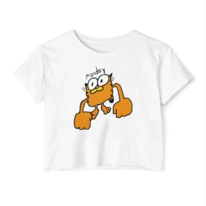 Funny Garfield BIG Hand Crop Top