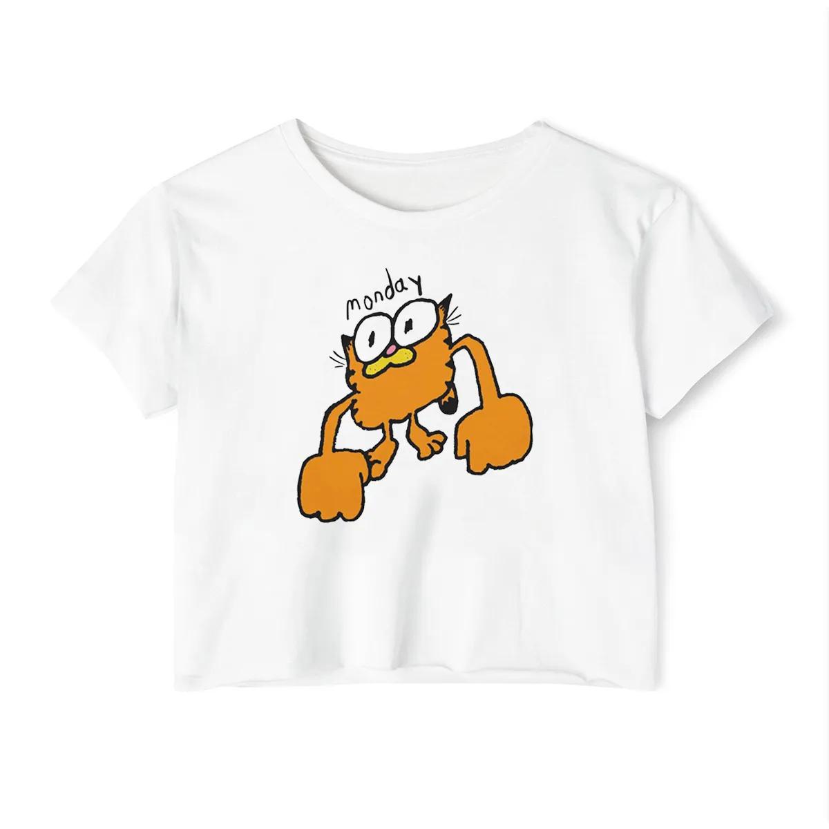 Funny Garfield BIG Hand Crop Top Funny Garfield BIG Hand Crop Top