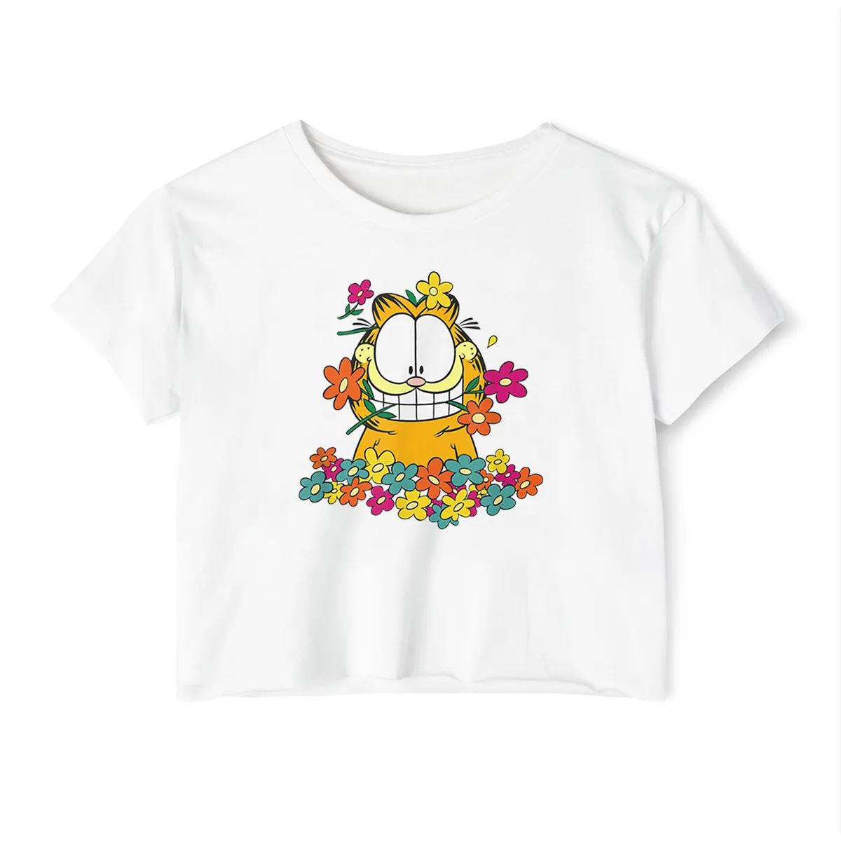 Garfield Happy in the Garden Crop Top Garfield Happy in the Garden Crop Top