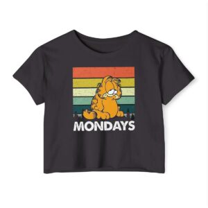 Garfield Mondays Retro Sunset Crop Top