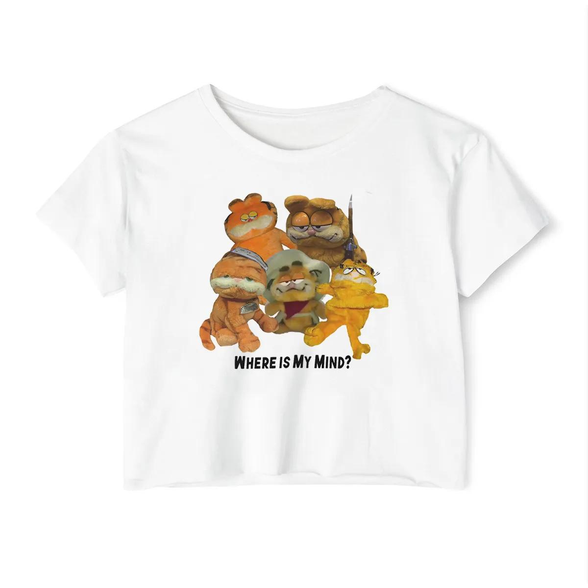 Garfield Where Is My Min Crop Top Garfield Where Is My Min Crop Top