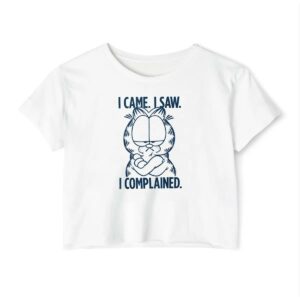 I Came I Saw The Cat Garfield Crop Top