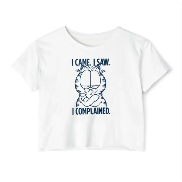 I Came I Saw The Cat Garfield Crop Top