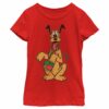 Girl’s Mickey & Friends Happy Tail Pluto Holiday T-Shirt