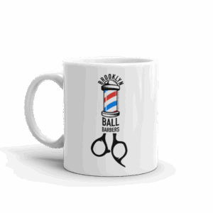 As Seen On Comedy Central Ball Barbers Logo White Mug