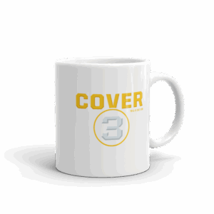 Cover 3 College Football Podcast Logo White Mug