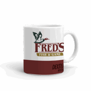 Dexter New Blood Fred’s Fish & Game White Mug