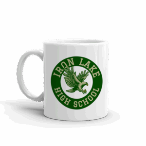 Dexter New Blood Iron Lake High School White Mug