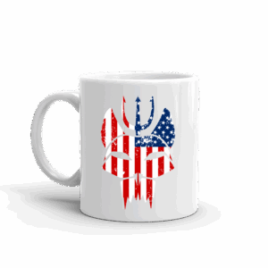 SEAL Team Bravo American Flag White Mug