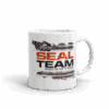 SEAL Team Logo Flag White Mug